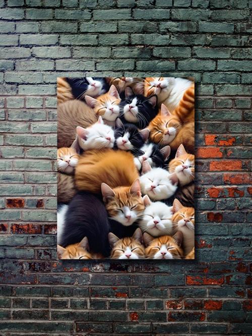 Kedi Teması, Özel Tasarım Kağıt Poster, Duvar Sanatı