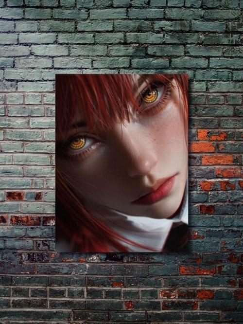 Makima - Chainsaw Man, Anime - Manga Serisi, Özel Tasarım Kağıt Poster, Duvar Sanatı