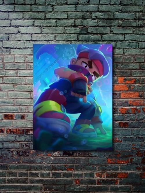 Brawl Stars, Eşsiz Tasarım Oyun, Karakter Posterleri, Özel Tasarım Kağıt Poster