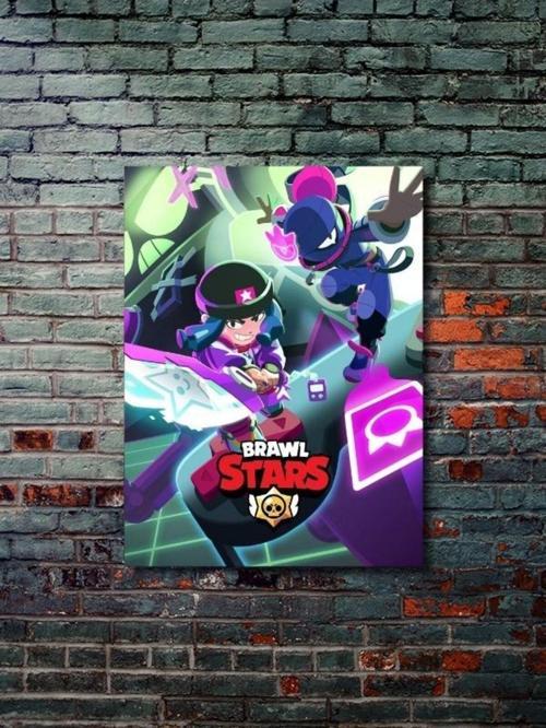 Brawl Stars, Eşsiz Tasarım Oyun, Karakter Posterleri, Özel Tasarım Kağıt Poster