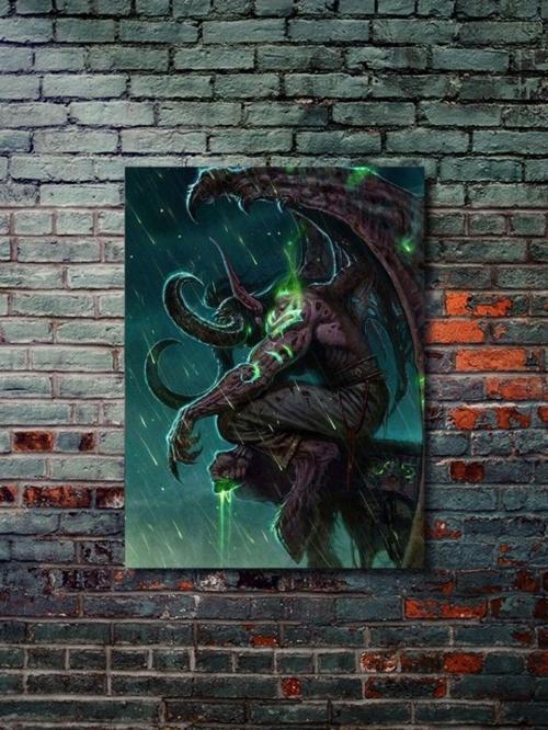 Illidan Stormrage - Warcraft - Gaming Posterleri, Özel Tasarım Kağıt Poster, Duvar Sanatı
