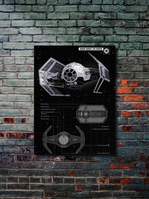 Tie Vader - Star Wars - Gemi Şemaları - Film & Dizi Posterleri, Özel Tasarım Kağıt Poster