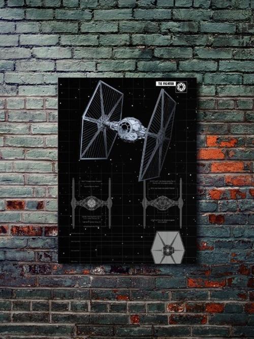 Tie Fighter - Star Wars - Gemi Şemaları - Film & Dizi Posterleri, Özel Tasarım Kağıt Poster