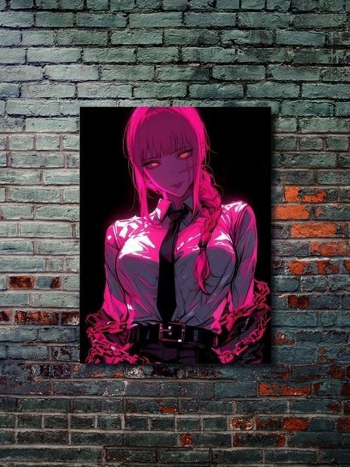Makima - Chainsaw Man, Anime - Manga Serisi, Özel Tasarım Kağıt Poster, Duvar Sanatı