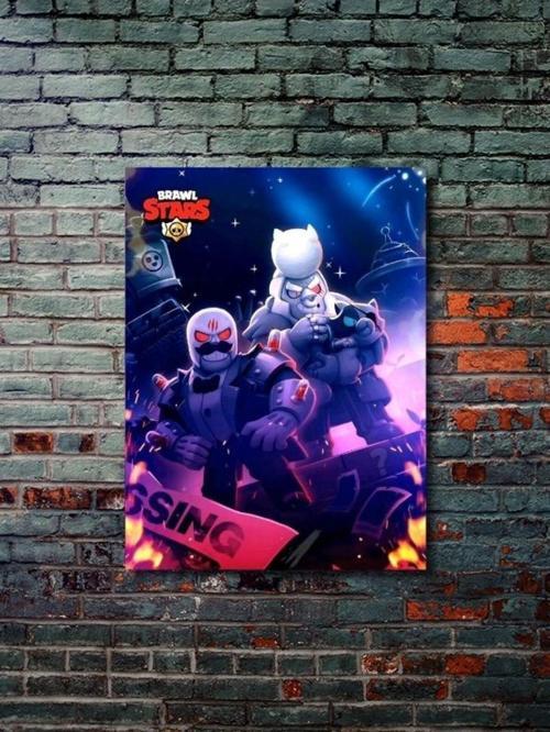 Brawl Stars, Eşsiz Tasarım Oyun, Karakter Posterleri, Özel Tasarım Kağıt Poster