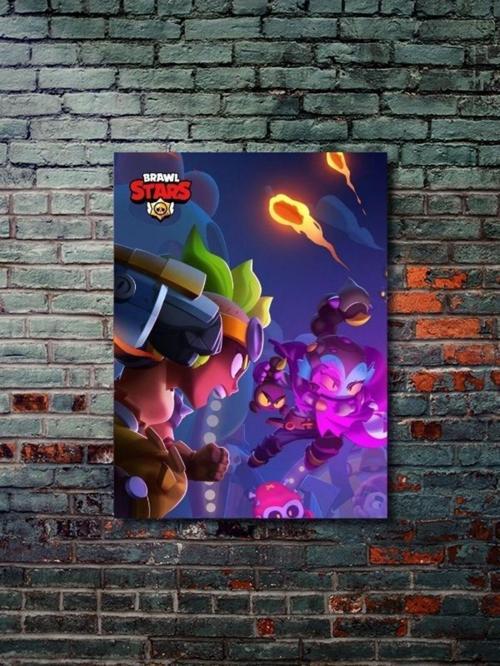 Brawl Stars, Eşsiz Tasarım Oyun, Karakter Posterleri, Özel Tasarım Kağıt Poster