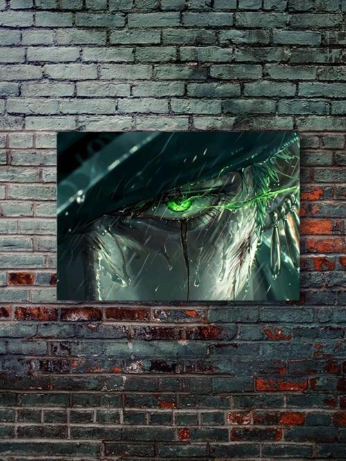 Zoro - One Piece, Anime - Manga Serisi, Özel Tasarım Kağıt Poster, Duvar Sanatı