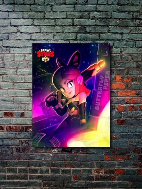 Brawl Stars, Eşsiz Tasarım Oyun, Karakter Posterleri, Özel Tasarım Kağıt Poster