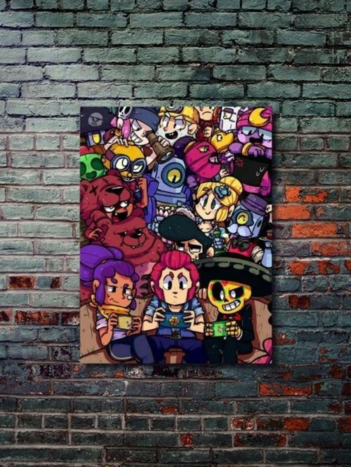 Brawl Stars, Eşsiz Tasarım Oyun, Karakter Posterleri, Özel Tasarım Kağıt Poster