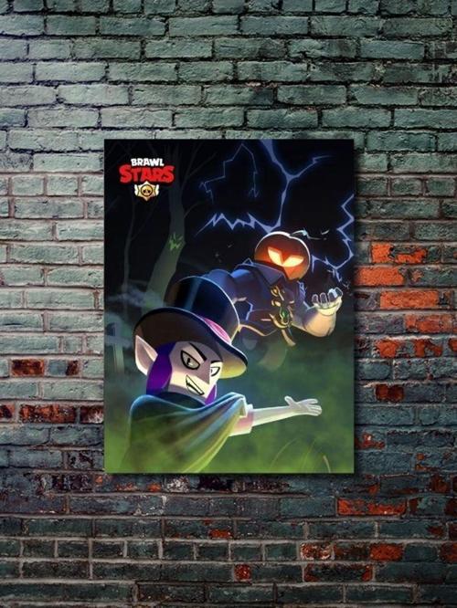 Brawl Stars, Eşsiz Tasarım Oyun, Karakter Posterleri, Özel Tasarım Kağıt Poster