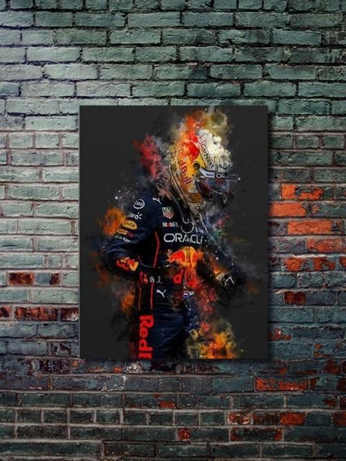Max Verstappe - Formula -1 - Eşsiz Tasarım Otomobil Posterleri, Özel Tasarım Kağıt Poster