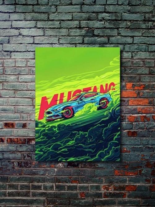 Ford - Mustang - Eşsiz Tasarım Motosiklet Posterleri, Özel Tasarım Kağıt Poster