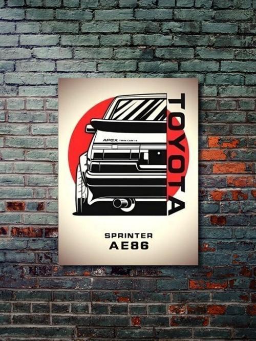 Sprinter - Toyota - Eşsiz Tasarım Motosiklet Posterleri, Özel Tasarım Kağıt Poster