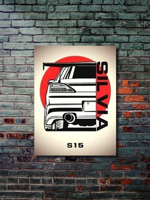 Silvia S15 - Nissan - Eşsiz Tasarım Motosiklet Posterleri, Özel Tasarım Kağıt Poster