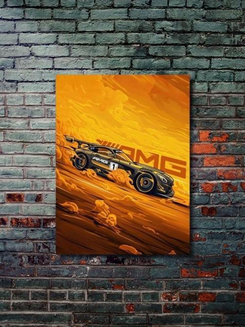 Amg Gt - Mercedes - Eşsiz Tasarım Otomobil Posterleri, Özel Tasarım Kağıt Poster
