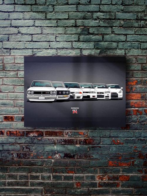 Nissan Skyline Series, Eşsiz Tasarım Otomobil Posterleri, Özel Tasarım Kağıt Poster