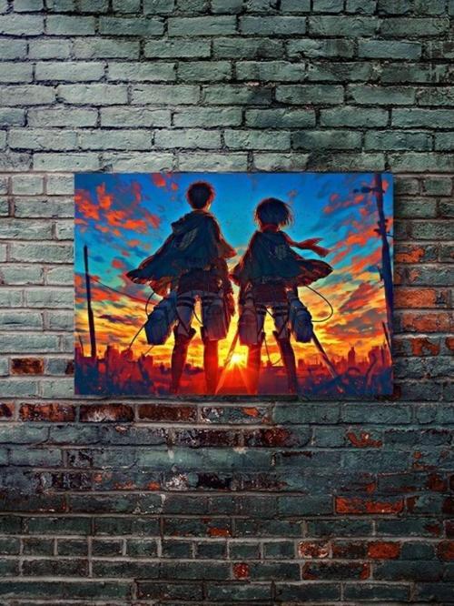 Levi, Mikasa Ackerman - Attack On Titan Anime - Manga Serisi, Özel Tasarım Kağıt Poster Duvar Sanatı