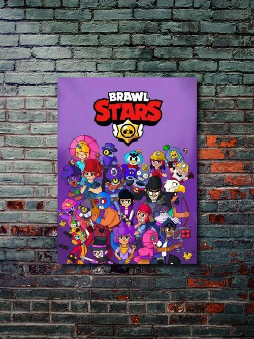 Brawl Stars, Eşsiz Tasarım Oyun, Karakter Posterleri, Özel Tasarım Kağıt Poster