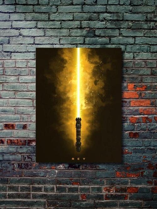 Rey, Starwars Işın Kılıcı Koleksiyon, Film Ve Karakter Özel Tasarım Poster Serisi