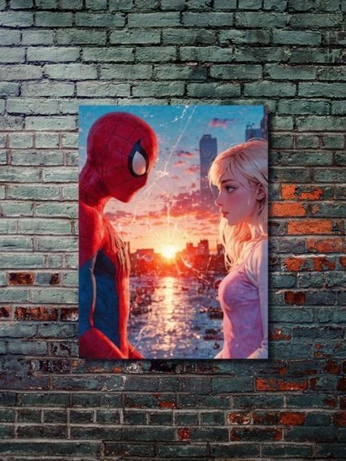 Spiderman & Spider Gwen - Marvel - Film & Dizi Posterleri, Özel Tasarım Kağıt Poster, Duvar Sanatı