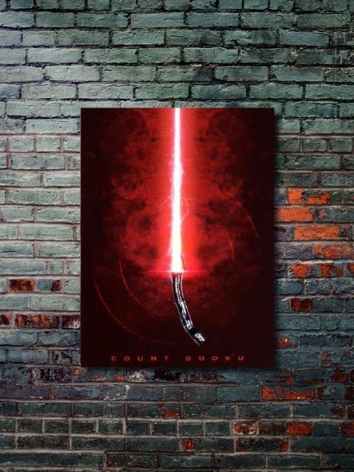 Count Dooku, Starwars Işın Kılıcı Koleksiyon, Film Ve Karakter Özel Tasarım Poster Serisi