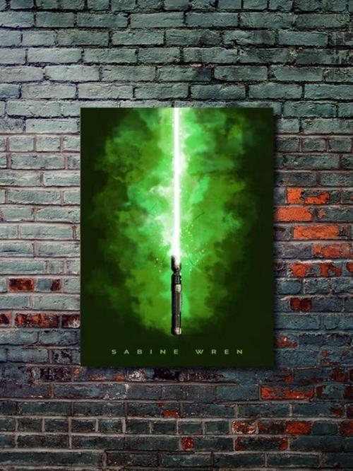 Sabine Wren, Starwars Işın Kılıcı Koleksiyon, Film Ve Karakter Özel Tasarım Poster Serisi