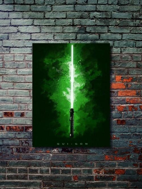 Qui-Gon, Starwars Işın Kılıcı Koleksiyon, Film Ve Karakter Özel Tasarım Poster Serisi