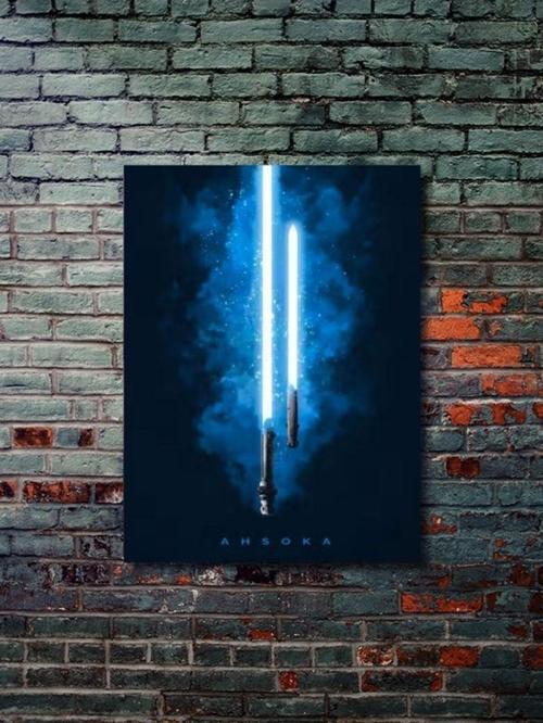 Ahsoka Lightsaber, Starwars Işın Kılıcı Koleksiyon, Film Ve Karakter Özel Tasarım Poster Serisi
