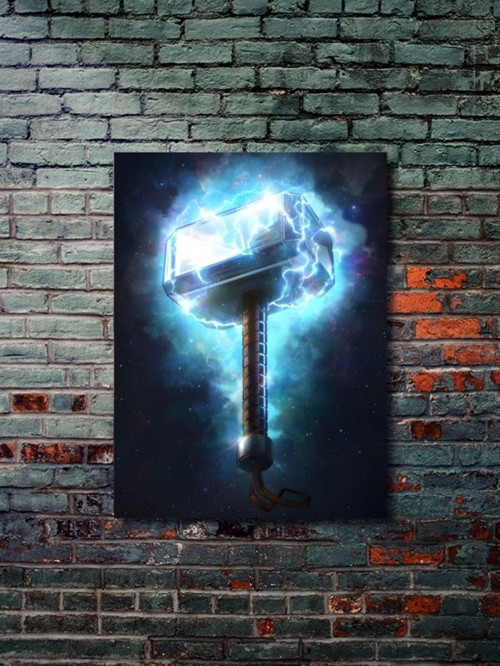 Mjolnir - Thor - İskandinav Mitolojisi, Mitoloji, Karakter Posterleri, Özel Tasarım Kağıt Poster,