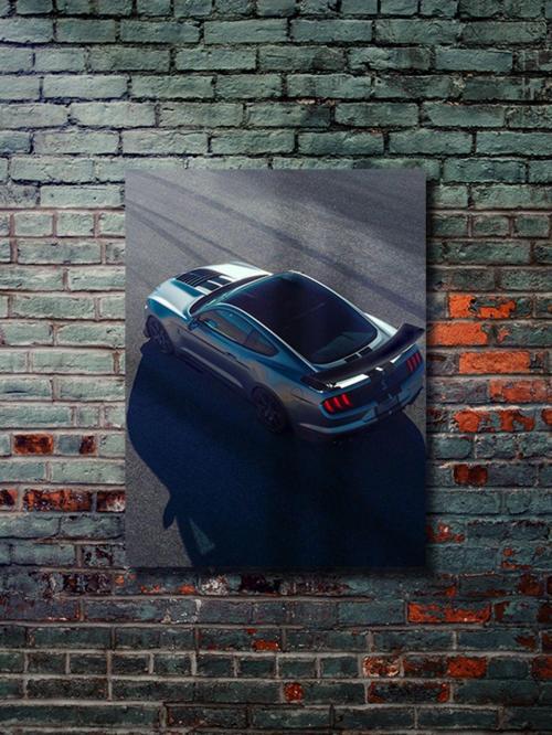 Ford Mustang Gt500, Eşsiz Tasarım Otomobil Posterleri, Özel Tasarım Kağıt Poster, Duvar Sanatı