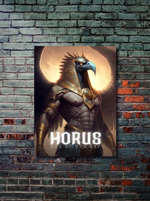 Horus - Eşsiz Tasarım Mısır Tanrıları, Mitoloji, Karakter Posterleri, Özel Tasarım Kağıt Poster,