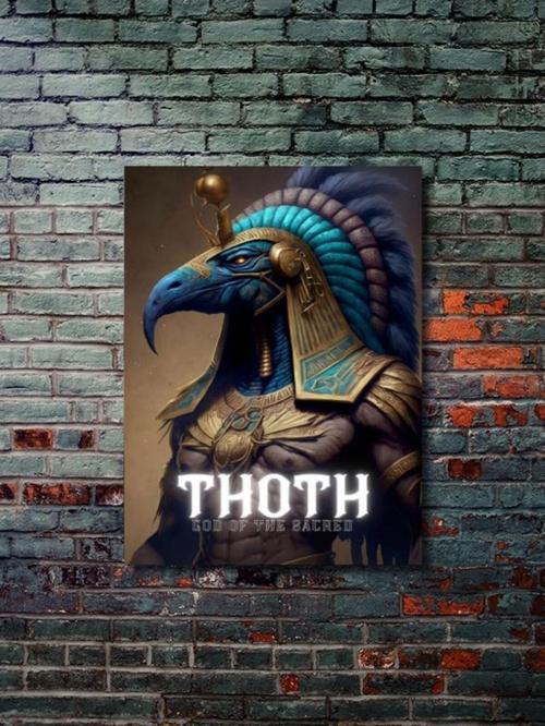 Thoth - Eşsiz Tasarım Mısır Tanrıları, Mitoloji, Karakter Posterleri, Özel Tasarım Kağıt Poster,