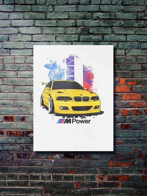 Bmw M3 - Cars Posterleri, Özel Tasarım Kağıt Poster, Duvar Sanatı