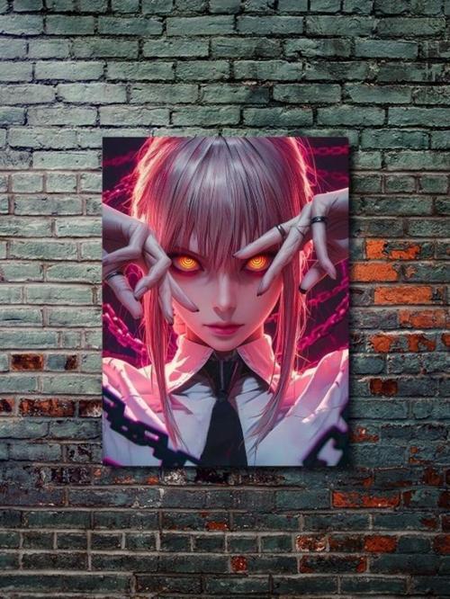 Makima - Chainsaw Man, Anime - Manga Serisi, Özel Tasarım Kağıt Poster, Duvar Sanatı