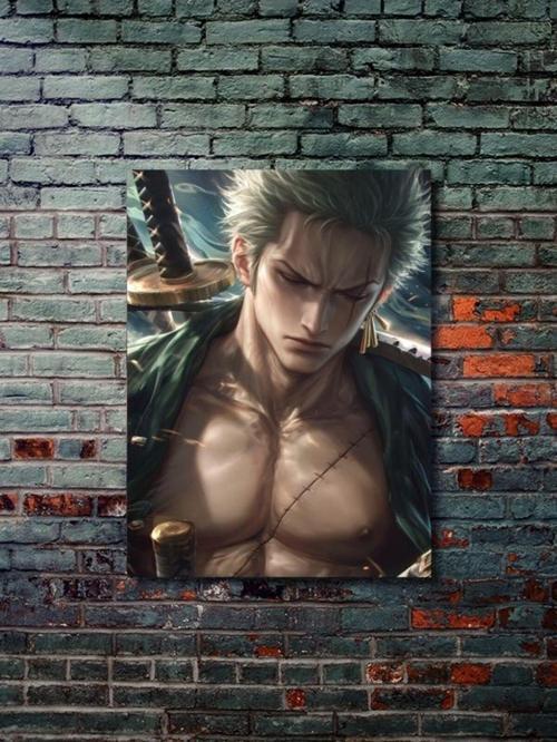 Zoro - One Piece, Özel Tasarım Kağıt Poster, Duvar Sanatı,
