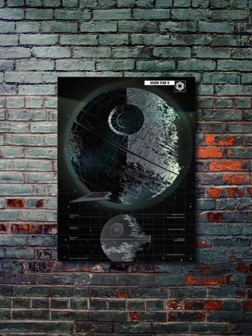 Death Star Iı - Star Wars - Gemi Şemaları - Film & Dizi Posterleri, Özel Tasarım Kağıt Poster