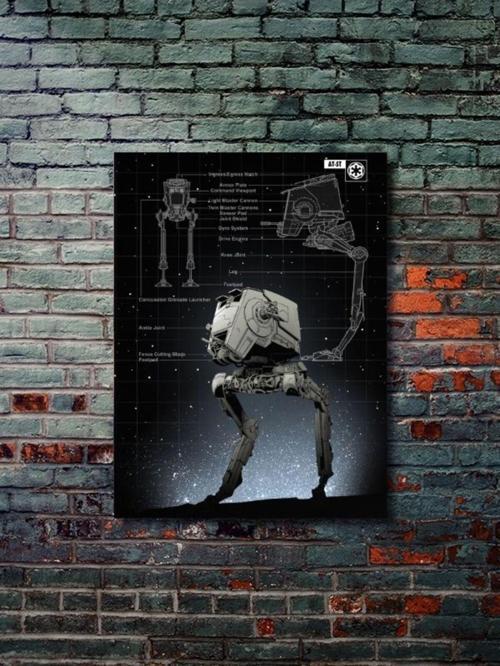 At-St - Star Wars - Gemi Şemaları - Film & Dizi Posterleri, Özel Tasarım Kağıt Poster