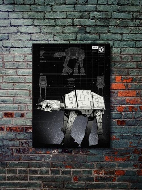 At-At - Star Wars - Gemi Şemaları - Film & Dizi Posterleri, Özel Tasarım Kağıt Poster, Duvar Sanatı