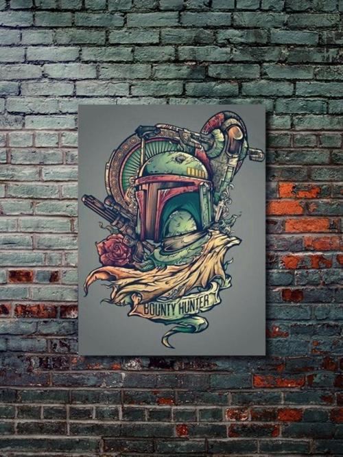 Boba Fett - The Mandalorian - Dizi, Film Ve Karakter Özel Tasarım Poster Serisi, Eşsiz Tasarım,