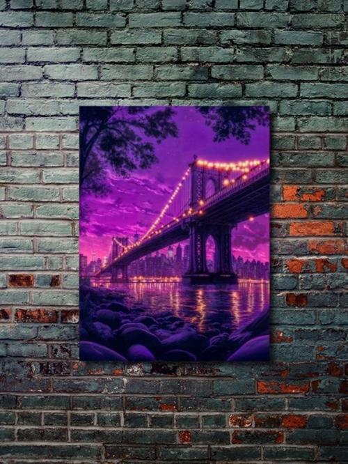 Brooklyn Köprüsü - New York, Şehir Ve Seyahat, Özel Tasarım Kağıt Poster, Duvar Sanatı