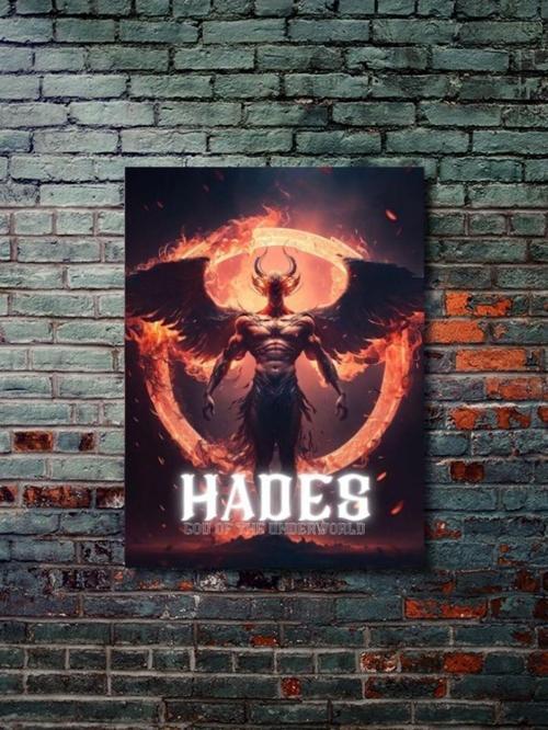 Hades - Eşsiz Tasarım Yunan Tanrıları, Mitoloji, Karakter Posterleri, Özel Tasarım Kağıt Poster,
