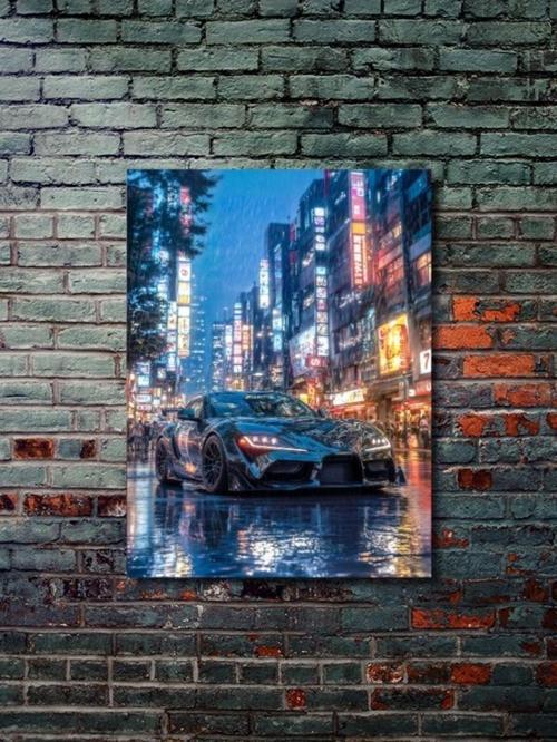 Toyota Supra - Eşsiz Tasarım Otomobil Posterleri, Özel Tasarım Kağıt Poster