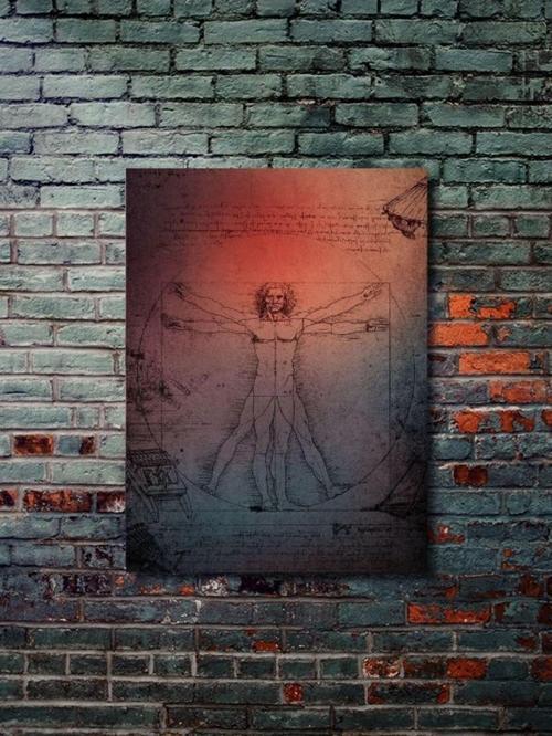 Vitruvius Adamı - Eşsiz Tasarım Tarih, Mitoloji, Karakter Posterleri, Özel Tasarım Kağıt Poster,