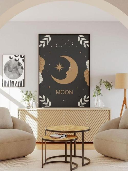 Bohem Minimalist Tasarım, Boho Sanatı Posterleri, Özel Tasarım Kağıt Poster