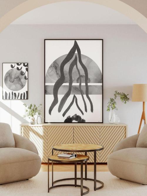 Bohem Minimalist Tasarım, Boho Sanatı Posterleri, Özel Tasarım Kağıt Poster