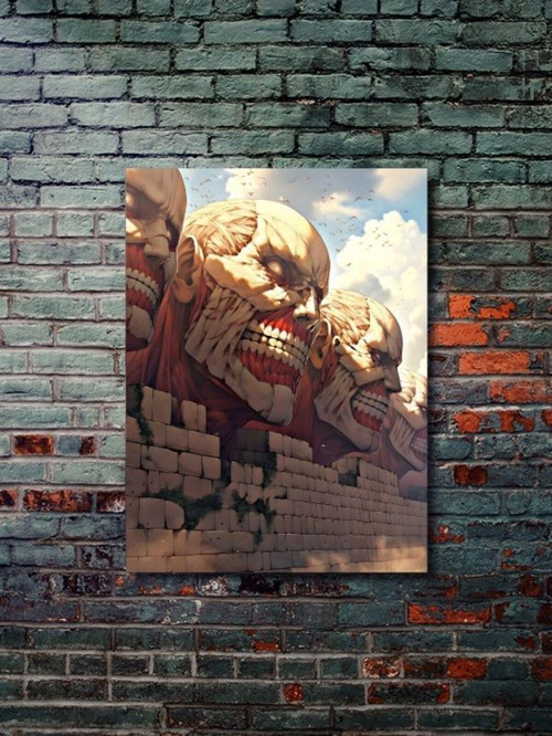 Colossal Titan - Attack On Titan, Anime - Manga Serisi, Özel Tasarım Kağıt Poster, Duvar Sanatı