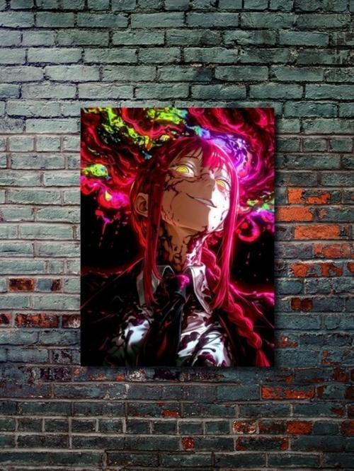 Makima - Chainsaw Man, Anime - Manga Serisi, Özel Tasarım Kağıt Poster, Duvar Sanatı