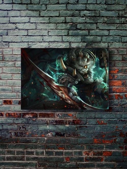 Rengar - League Of Legends - Gaming Posterleri, Özel Tasarım Kağıt Poster
