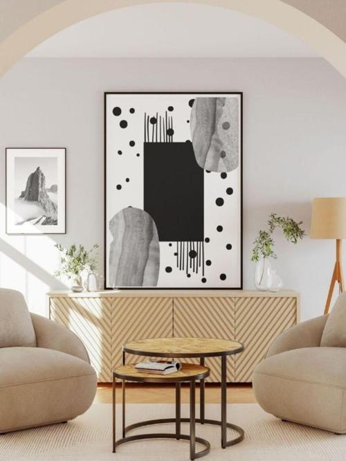 Bohem Minimalist Tasarım, Boho Sanatı Posterleri, Özel Tasarım Kağıt Poster