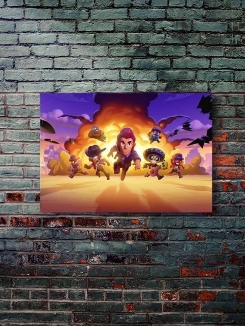 Brawl Stars, Eşsiz Tasarım Oyun, Karakter Posterleri, Özel Tasarım Kağıt Poster